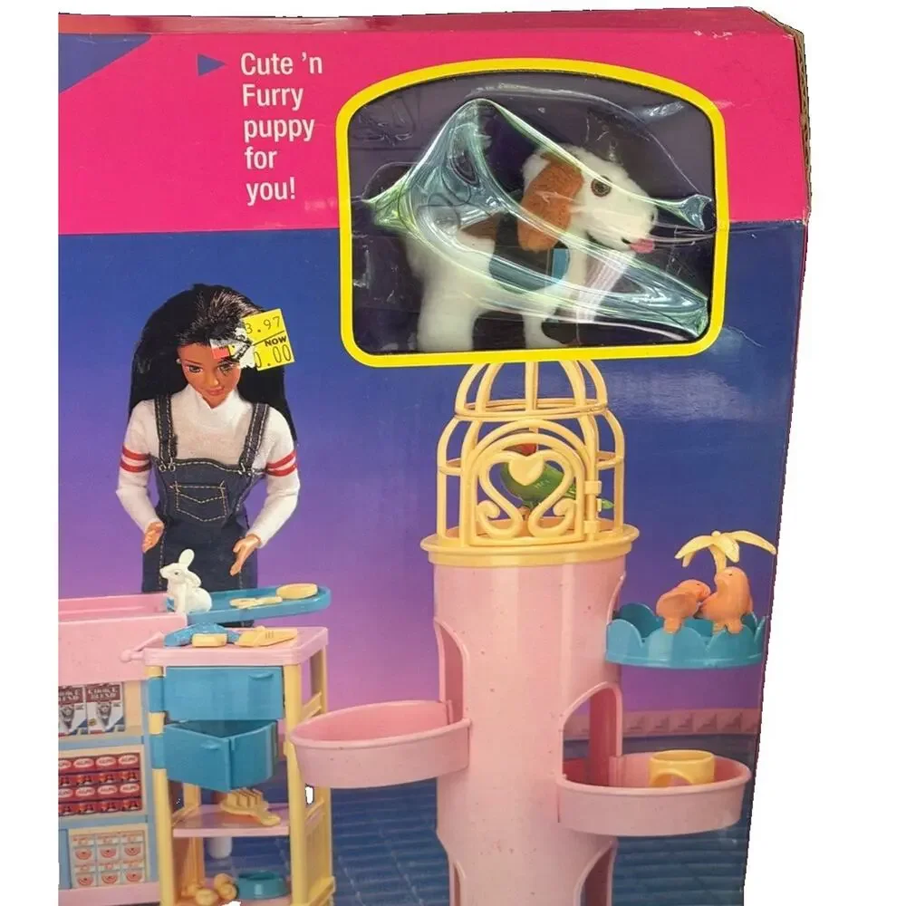NEW SEALED Box Vintage 1996 Barbie Pet Shop Playset 67550 Mattel Dog 3812/71
